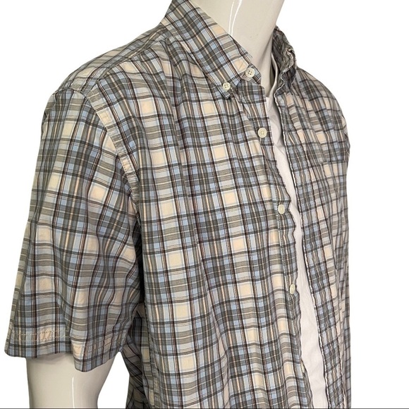 Eddie Bauer Men’s Blue 100% Cotton Plaid Short Sleeve Casual Button Down… - Picture 5 of 14